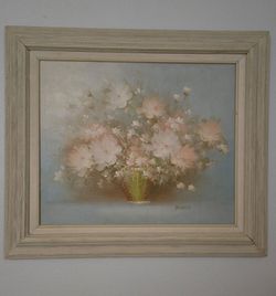 Vintage Framed Floral Still Life Oil Painting