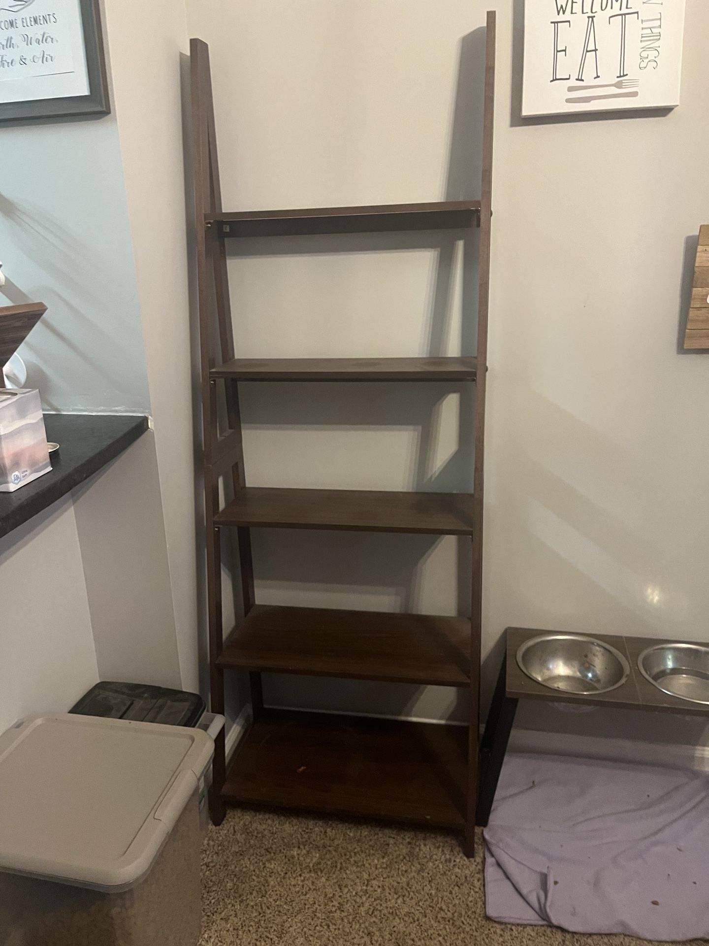 Walnut Ladder Shelf
