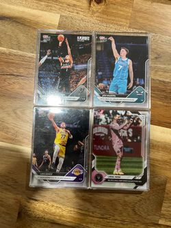 Topps basketball and soccer cards.