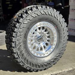 KMC KM552 IMS 17x8.5 6x5.5 -10 Wheels 35x12.50R17 Yokohama Geolander G003 M/T Silverado Sierra Tundr