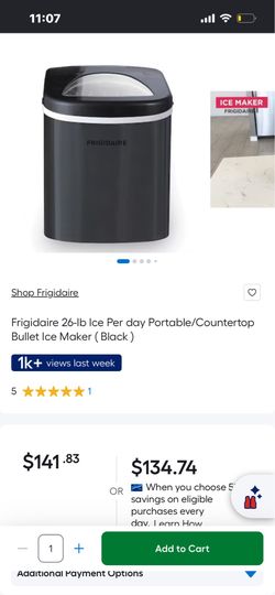 Stainless and black fridges air ice maker