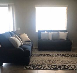 Navy blue couches
