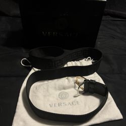 Authentic Versace Belt ( Leather Trimmed Greeca print)