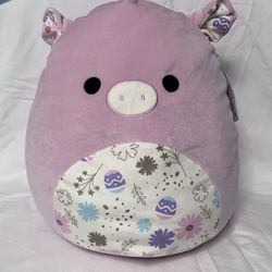 Squishmallows 14” Peter Pink Pig with Easter Print Belly Large Plush