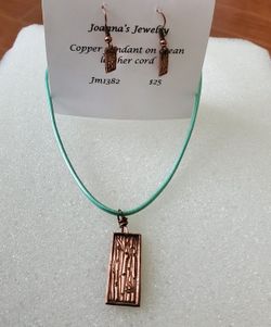 Copper Pendant & Earing.  $5 