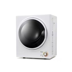 1.50 cu. ft. White and Black Electric Compact Portable Laundry Dryer