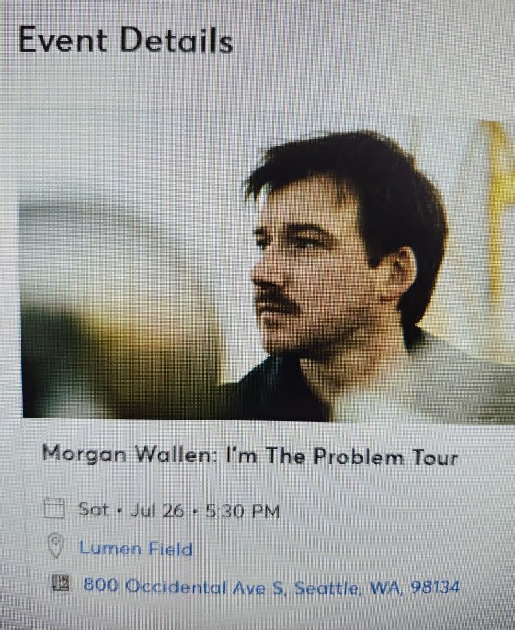 I'm Selling 2 Tickets to Morgan Wallen