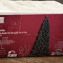 7FT Wesley Long Needle Pine SLIM LED Pre-Lit Tree