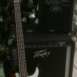 Peavy Small Amplfier For Guitar And Big Amplifier For Bass A Fender Bass 