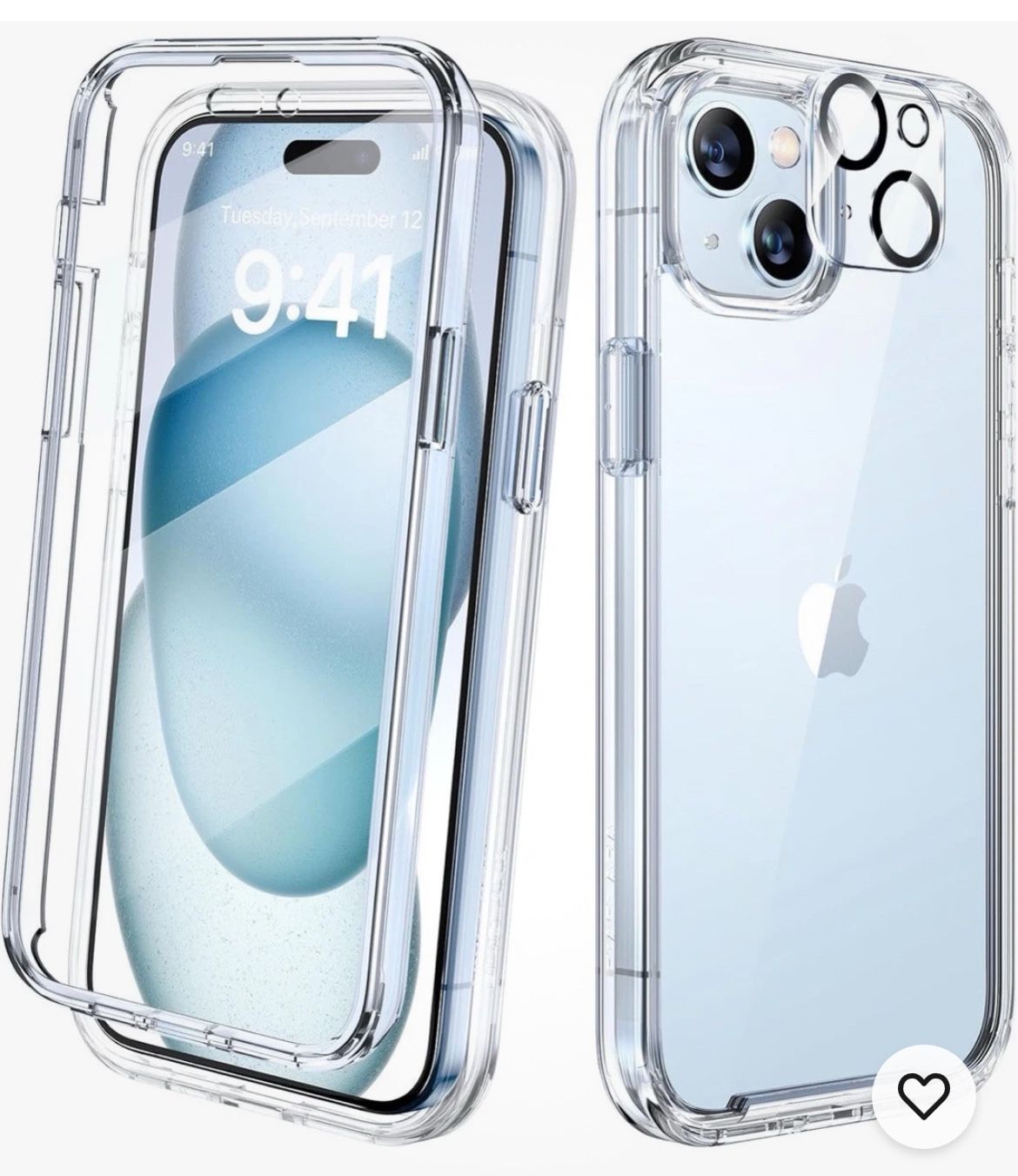 Diaclara Designed For IPhone 15 Case, Full Body Rugged Case With Built-In Touch