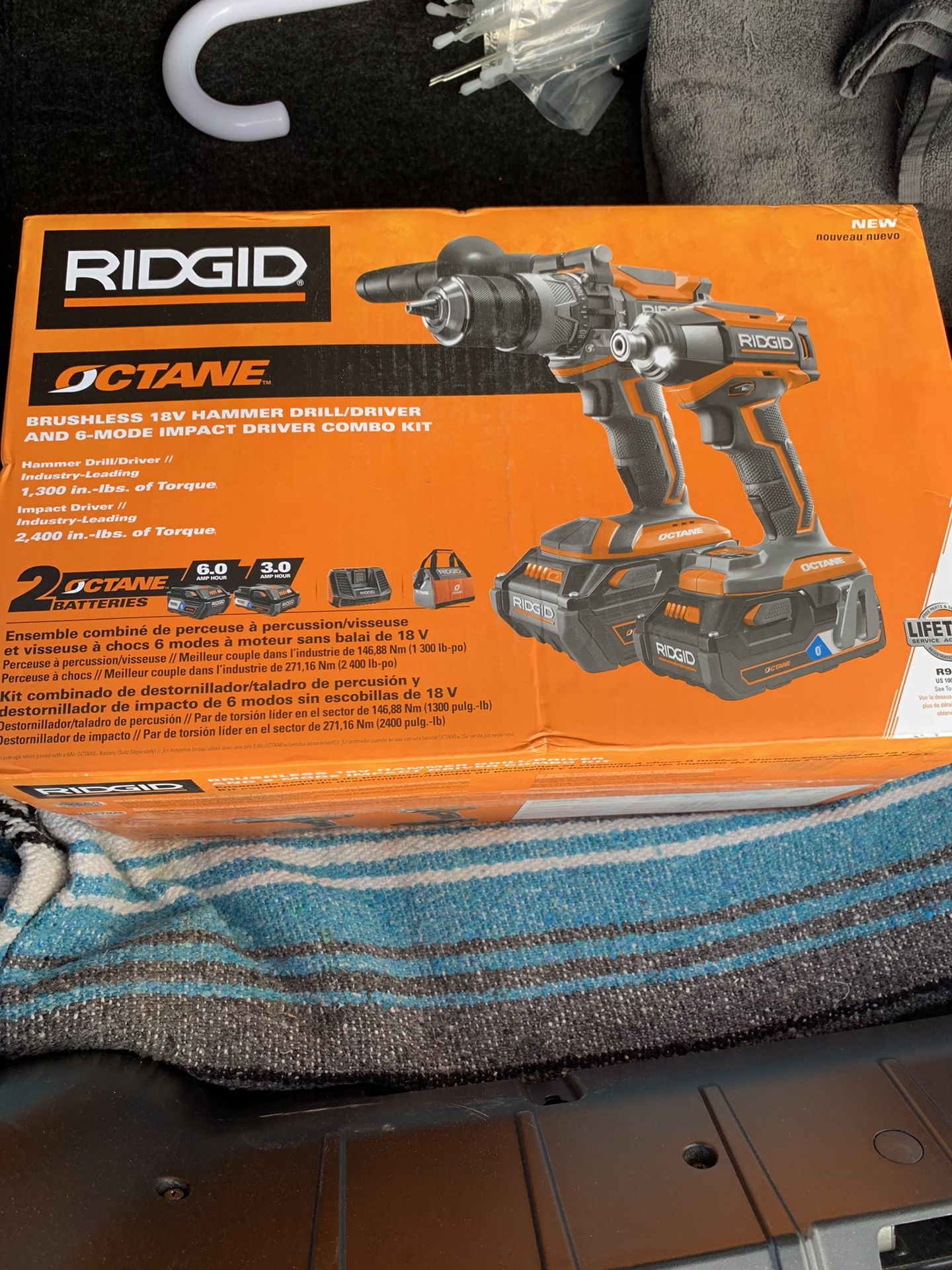 Ridgid octane hammer drill set