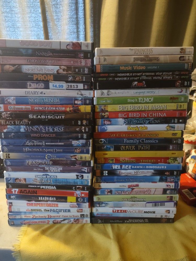 54 Kids Cartoons Movies DVDs For A Total Of 111 Movies Cartoons Read Full Description Will Not Separate