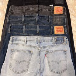 514 Levy’s Jeans Men’s 38x32 LOT Of 6