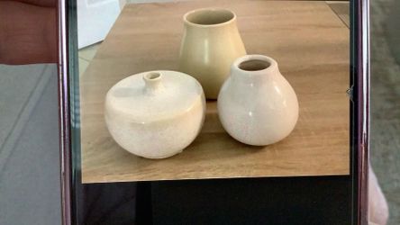 Crate &Barrel patina cream bud vase, Ashland Serre container vase, Magnolia Julia vase short.