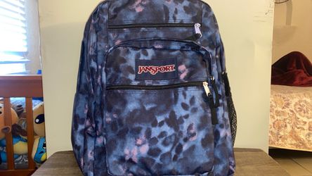 JanSport Backpack Blue Tie-Dye Pattern