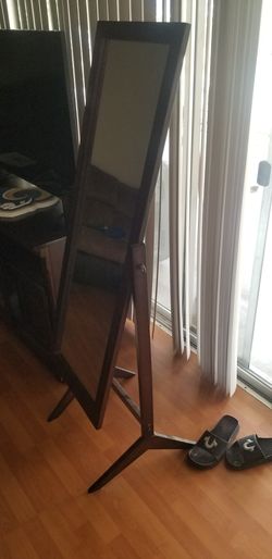 Wood frame mirror