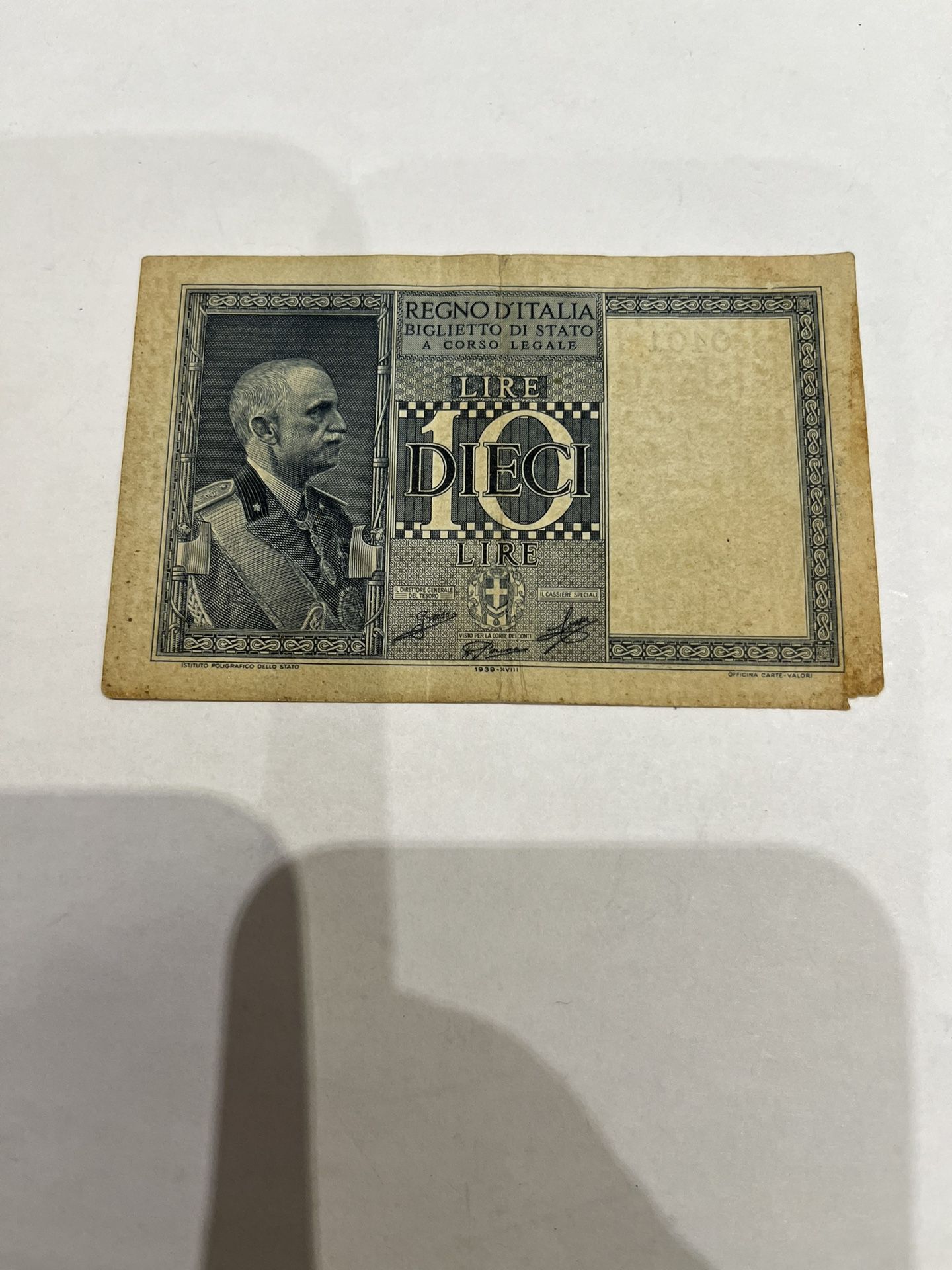 1939 Italy 10 Lire