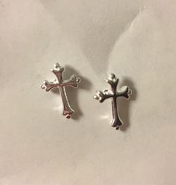 Sterling Silver Cross Pierce earrings