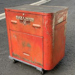 Vintage / Antique Black & Decker Valve Grinder Stand / Cabinet