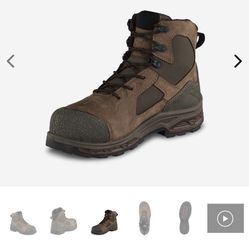 SIZE 5.5 IRISH SETTER BY RED WING WATERPROOF LEATHER SAFETY TOE BOOTS BRAND NEW 