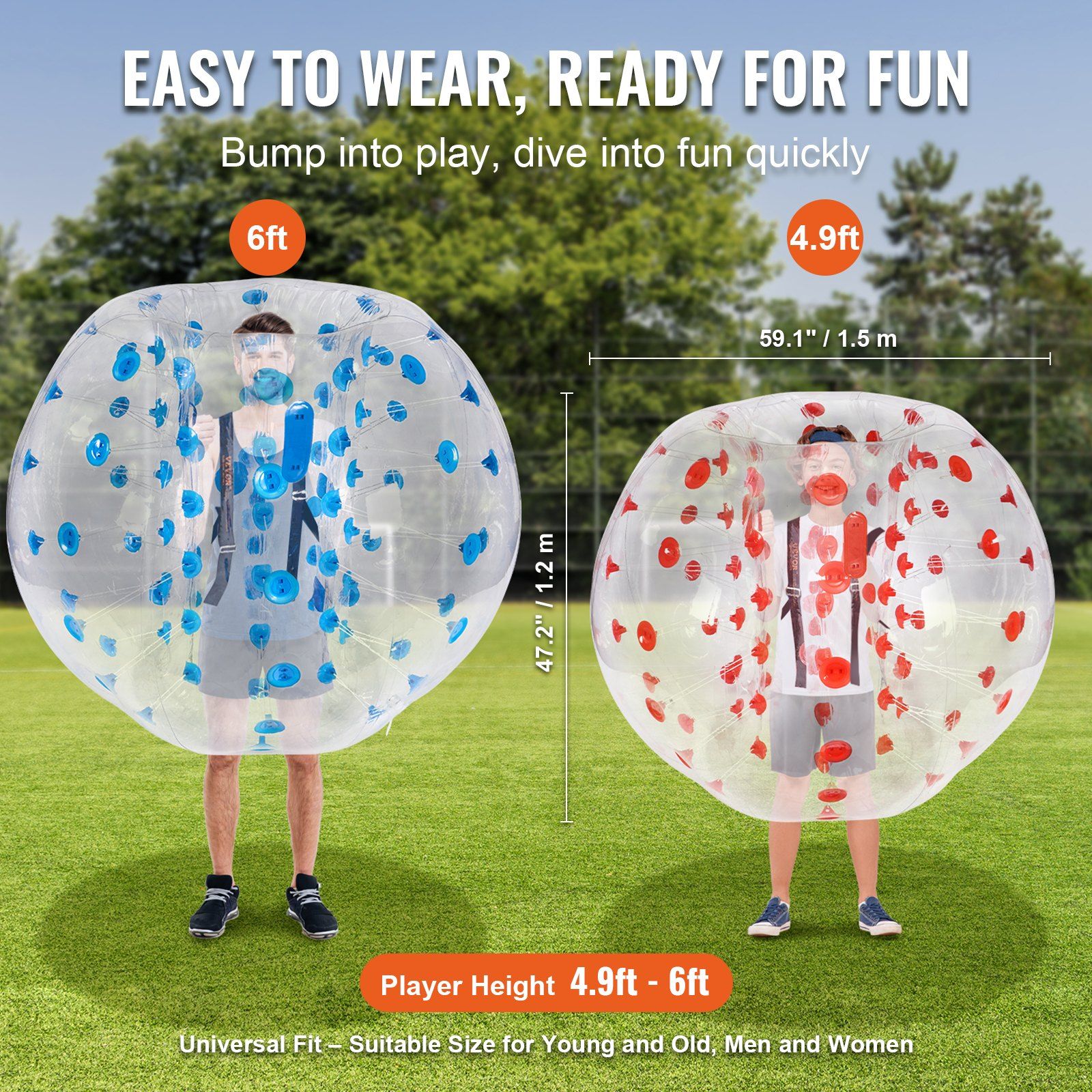 2 5m Inflatables Inflatable Bumper Balls 2-Pack, for Sale in Rancho Cucamonga, CA - OfferUp