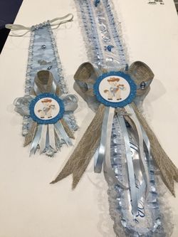 Baby shower Cowboy sash and tie