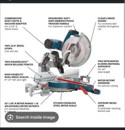 Bosch GCM12SD 12" Miter Saw + 4 NEW Diablo Blades – $300 Obo