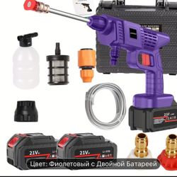 Cordless Pressure Washer – Portable Power Cleaning Tool (2 Batteries Included)