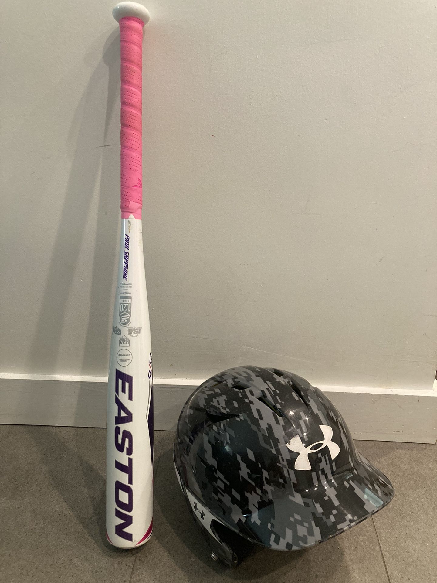 Softball Bat, Helmet,gloves