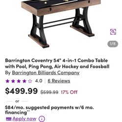Multi Game Table