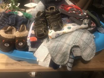 Bundle of baby boy clothes
