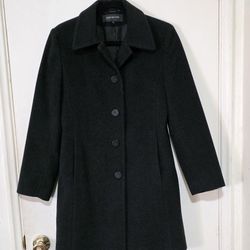 Ladies Women's Black Jones New York Petite Coat Jacket Sz 6P  