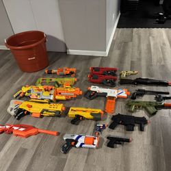 Bucket of Toy Guns- Mostly Nerf