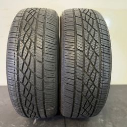 V716   215 55 17 94V  Firestone Firehawk AS V2  - 2 Used Tires 80% Life 