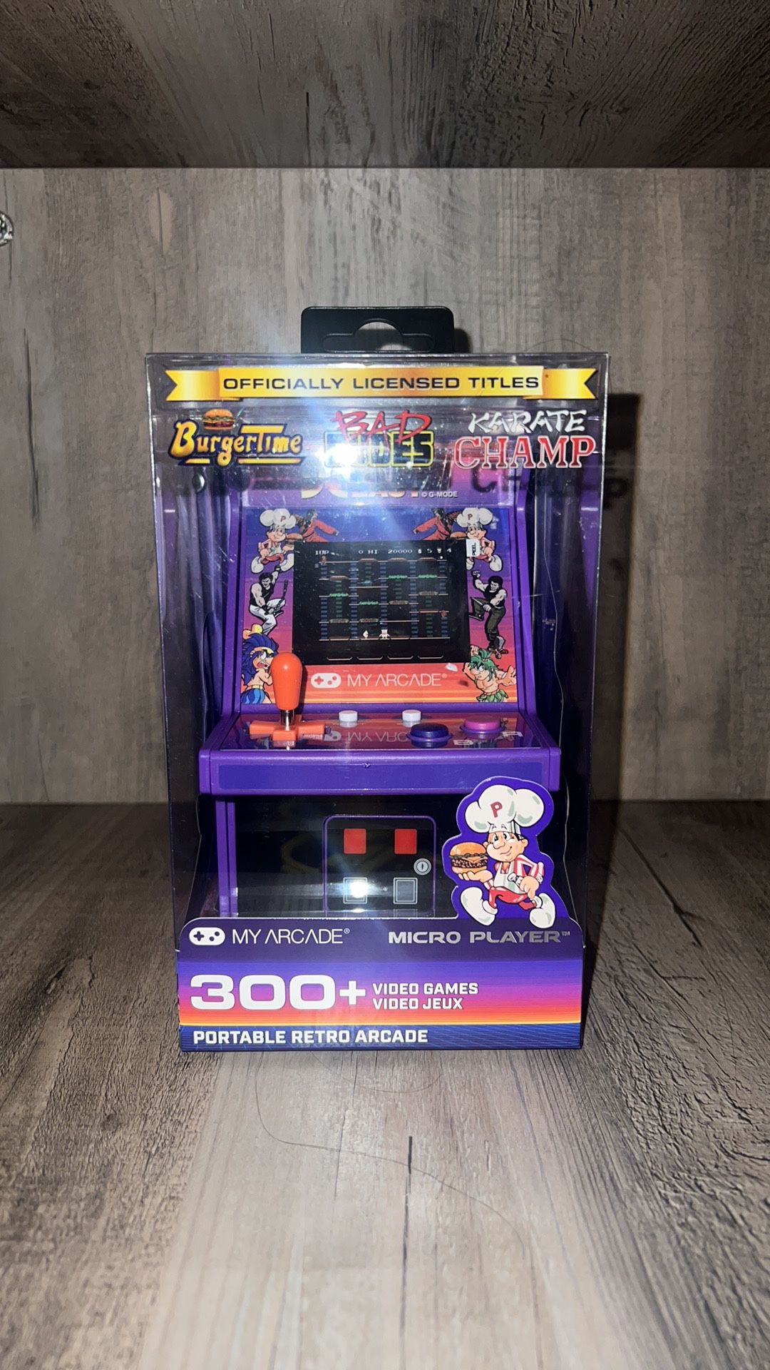 My Arcade Data East Hits Micro Player: 6.8" Fully Playable Mini Arcade Machine with 308 Games, 2.75" Display, Built-in Speakers,Purple