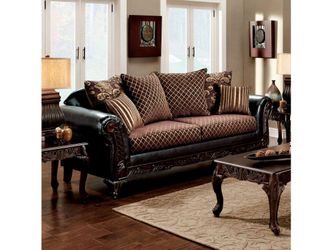 San Roque Brown/Espresso/Dark Cherry Sofa
