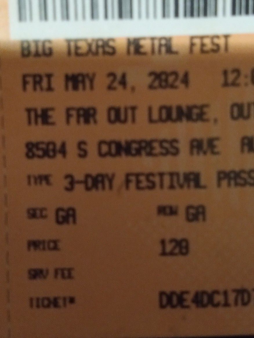 Big Texas Metal Fest Tickets