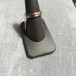 Solid Titanium Wedding Beveled Band Sz 7