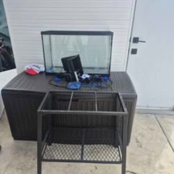 30 Gallon Fish Tank/ Aquarium  With Stand And All Stuff 