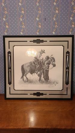 Lithograph entitled bartering to pass by dan brewer