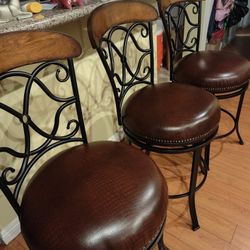 3 Counter Bar Stools Chairs Barstools 25"