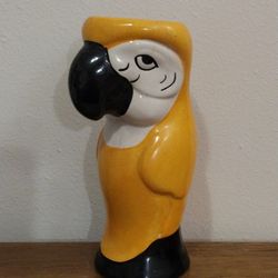Vintage Yellow Macaw Parrot Bird Vase Preowned 