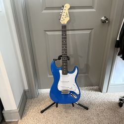 Dlaso Electric Guitar Blue And White 