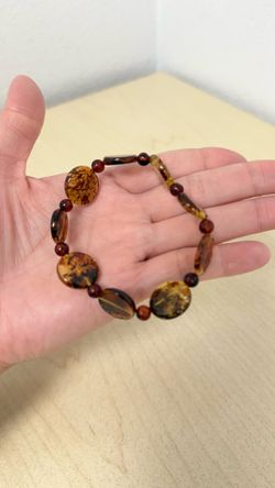 Natural Amber Stretch Bracelet
