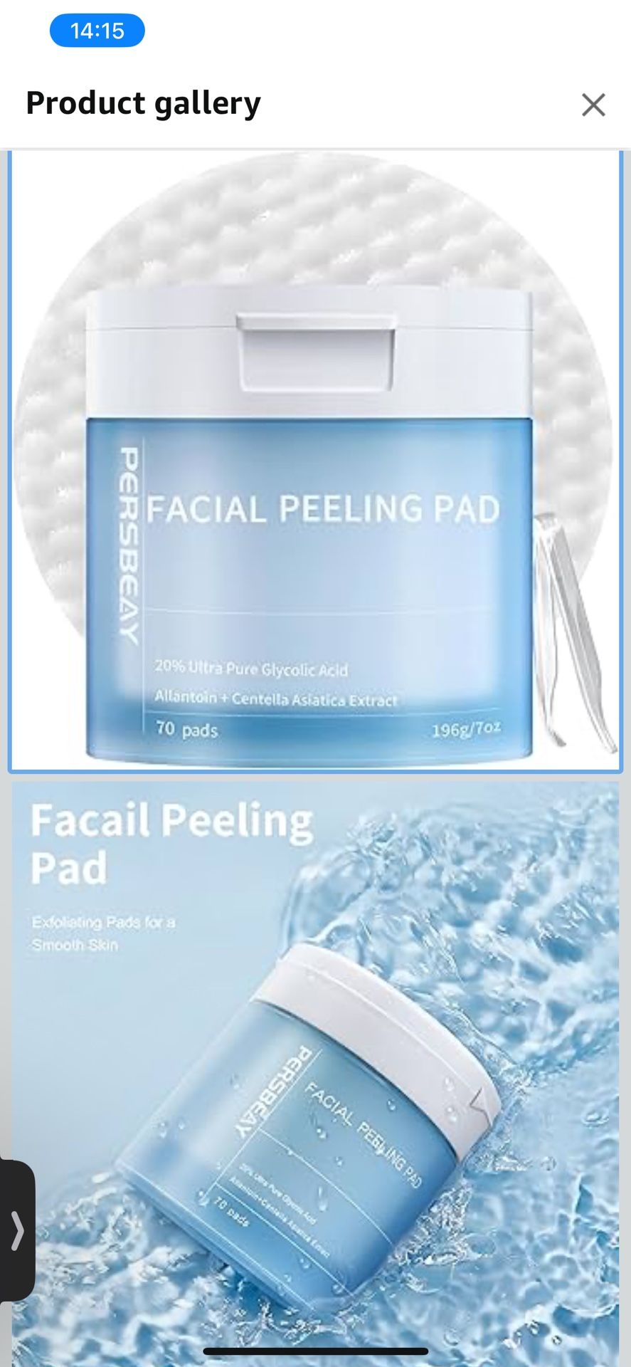 Glycolic Acid Pads, Exfoliating Toner Pads for Facial Radiance, Dual Action Gentle Face Pad for Deep Cleaning Effect |Peels & Daily Skin Renewal |Sali
