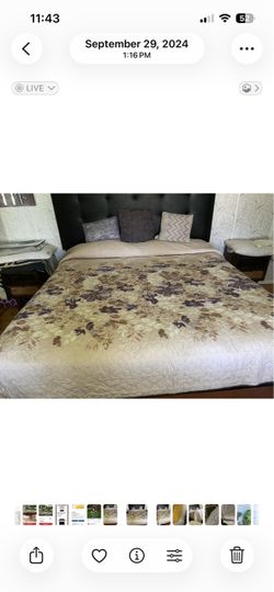 Floral Quilted Bedspread Coverlet