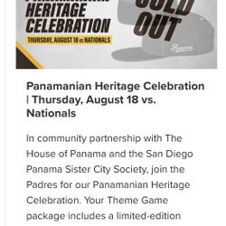 Padres Ticket For Panama Heritage 