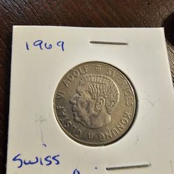 1969 Swiss Krona Coin