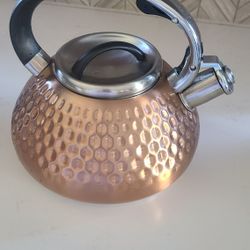 Hammared Copper Whistling Tea Kettle Balduzzi Italian St