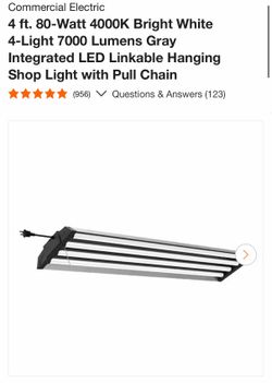 Commercial electric shop light